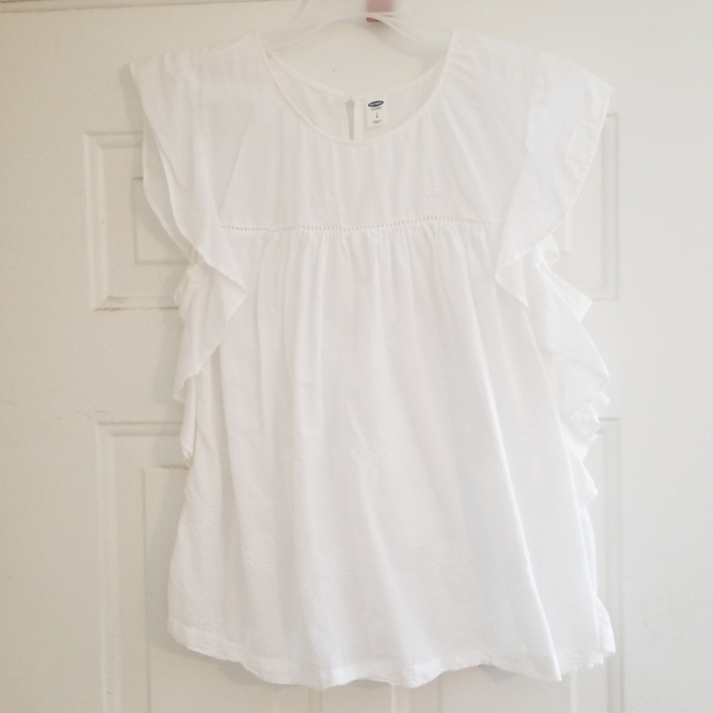 Old Navy white blouse size L